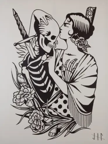 Beso macabro JLR@jlr tatuaje 2018 min scaled