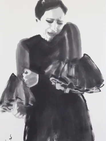 Flamenco Coloreado tinta sobre papel No. 9 Maggie Wen 2016 scaled