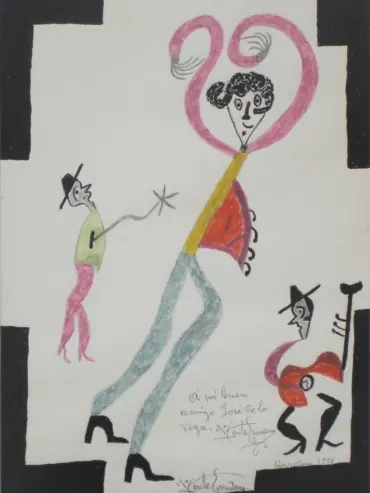 Flamenco en marco negro Vicente Escudero 2006